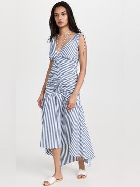 Veronica Beard / Perrin Dress in Blue & White Stripes